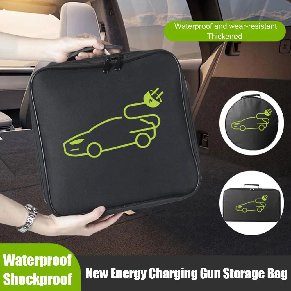 EV Car Charging Cable Storage Carry Bag Portable Waterproof Fire Retardant Charging Equipment Container For Cords Hoses