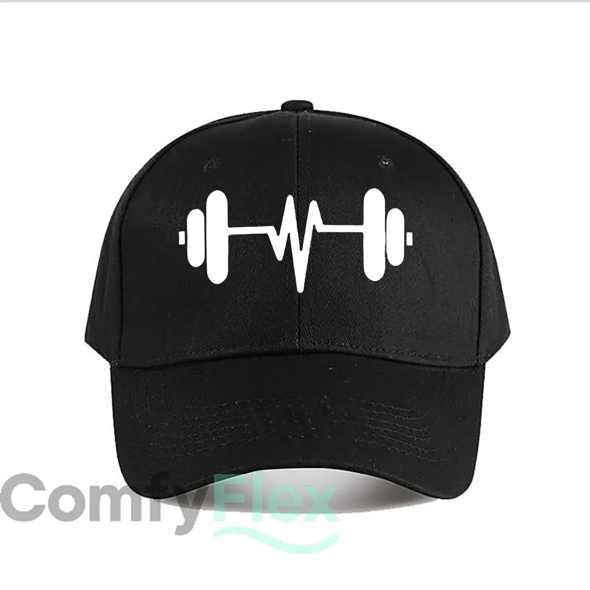 Vinyl Dumbbell Heartbeat Gym Decor Sticker Baseball Cap Fashion Men Sunhat Women's Outdoor Sports Snapback Cap