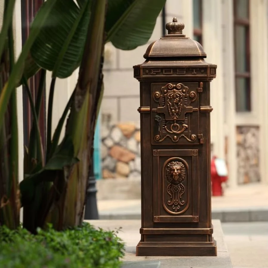 Wholesale High Quality Large Volume Aluminum Traditional Outdoor Weatherproof Durable Standing Mailbox