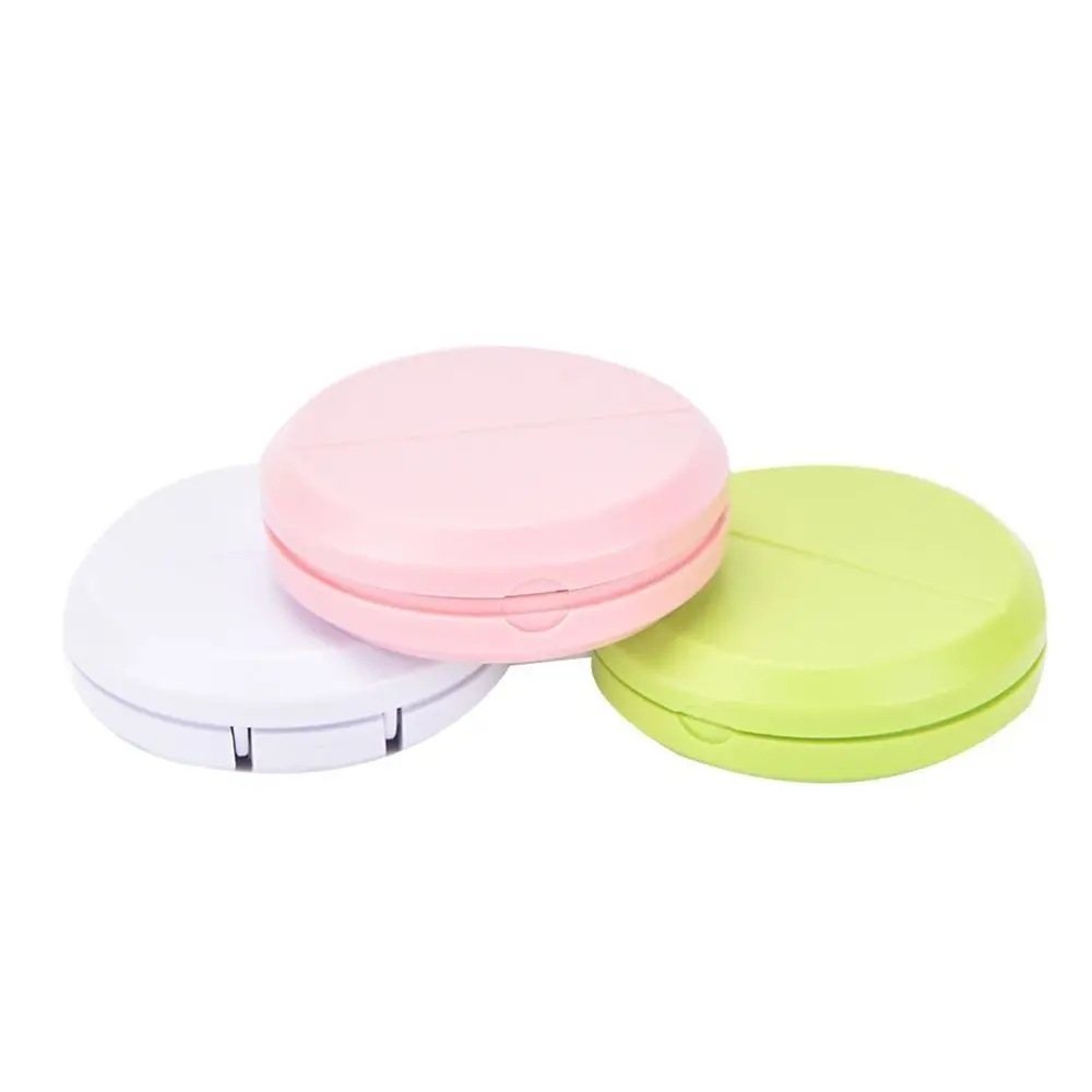 3 Color Lightweight Pill Cutter Splitter Mini Easy to Carry Pill Storage Box Safely Small Pill box Travel