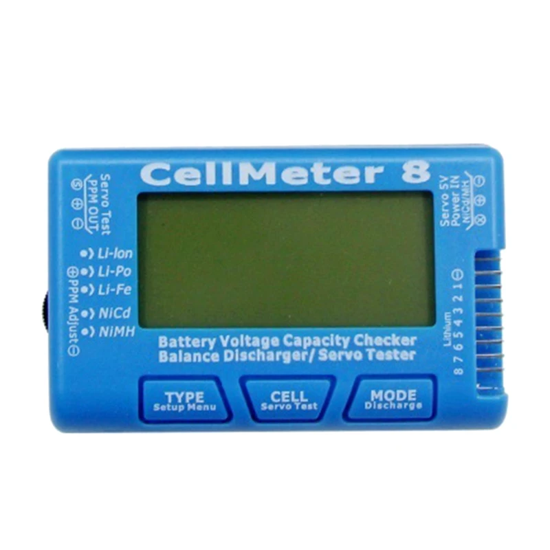 Cellmeter 8 AOK 8S Electric Display Servo Test Narrow Frequency Servo Tester Battery Discharger Aeromodelling Tester Easy To Use