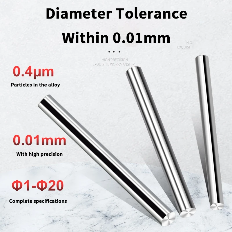 Q.Grt Tungsten steel round rod super hard wear high precision dimension CNC machining thimble carbide rod Tungsten Steel Bar