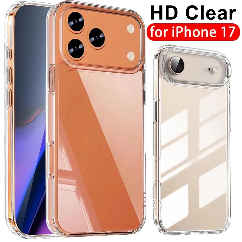 

Ultra Thin Clear Phone Case For iPhone 17 Pro Max 17Air 17Pro Transparent Back Cover Shockproof Hard PC Bumper for iPhone 17
