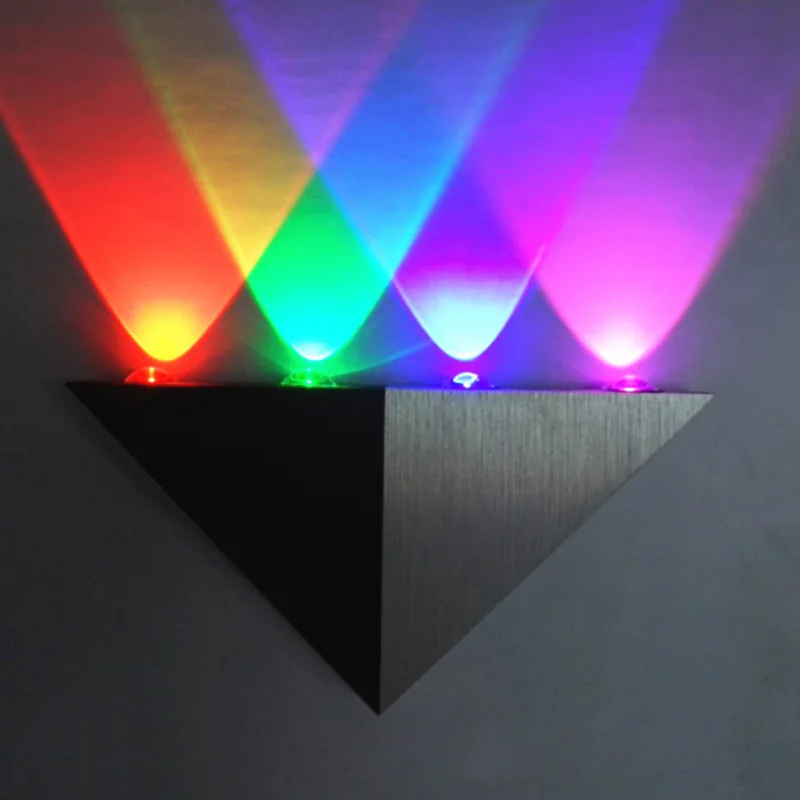 Triangle 4W/12W LED Wall Sconce Light Fixture Dimmable/Not Lamp Surface Mounted Exhibition Hallway Disco Living Room Store Stage