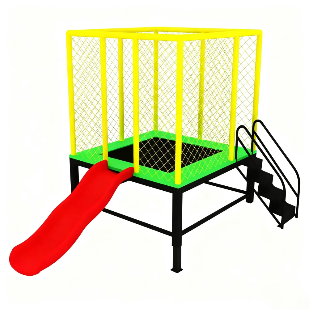 Commercial Grade Indoor Outdoor Trampoline Play Park Mini Fitness Trampoline Plastic PVC for Kids Factory Price Customizable