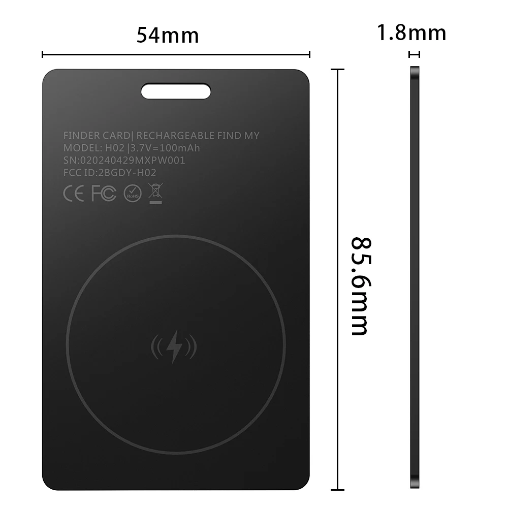 Wallet Bluetooth Tracker Global Locator รายการแท็กอัจฉริยะป้องกันการสูญหายการชาร์จแบบไร้สายต้องใช้กับ Find My ios