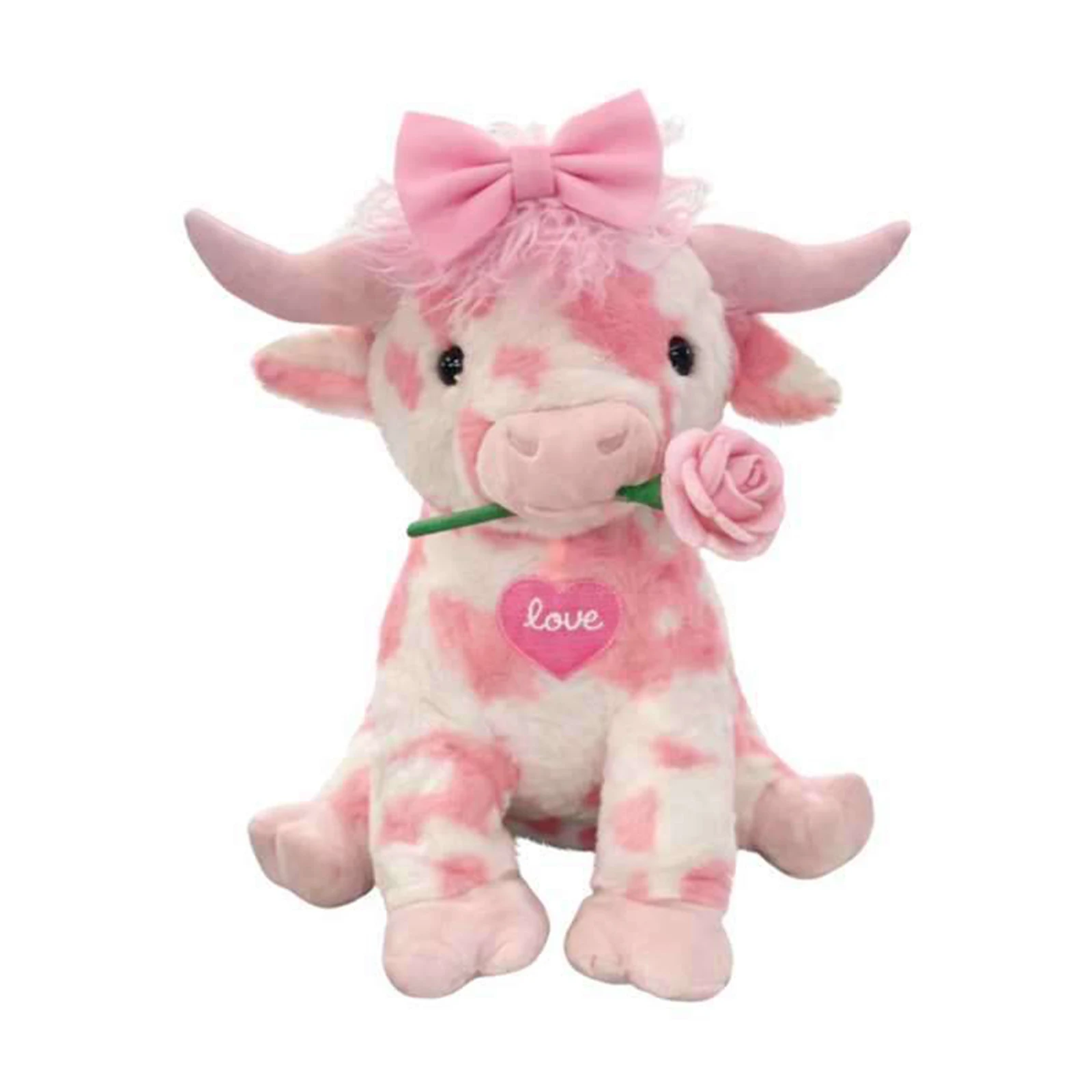 

Pink Cow Stuffed Plushies Lovely Highland Cow Stuffed Animal Soft Cozy Comfort Gifts for Adults Kids Boys and Girls