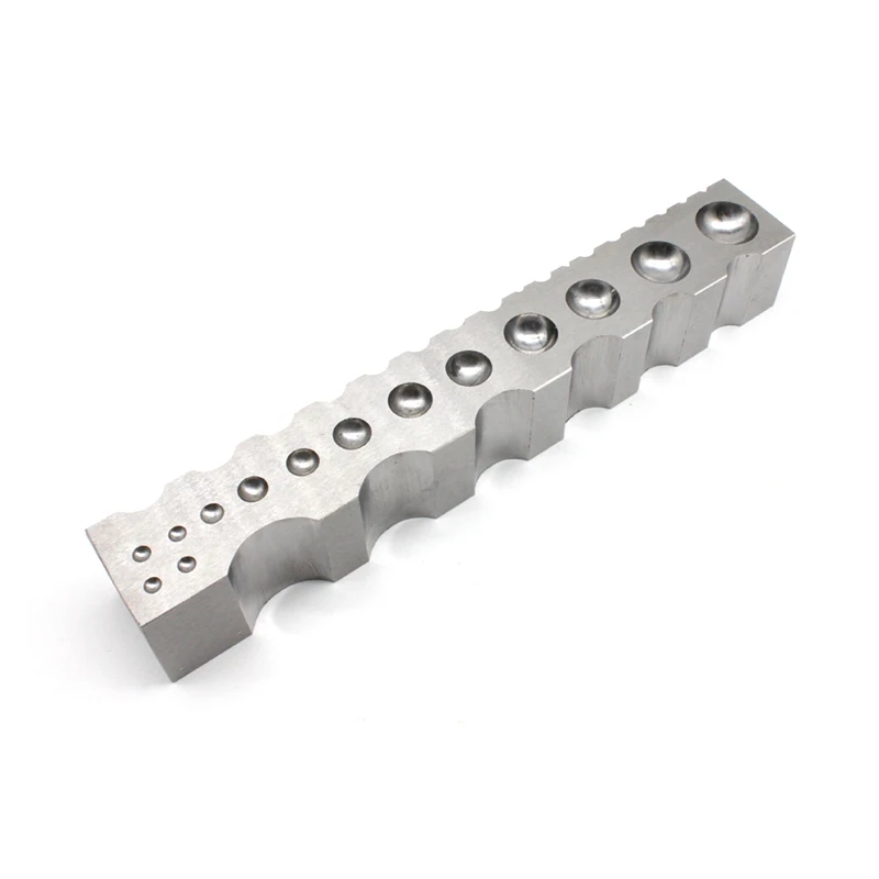 Jewelry Metal Gold Shaping Tools groove Swage Forming Steel Bench Block Jewellery Dapping Doming Block