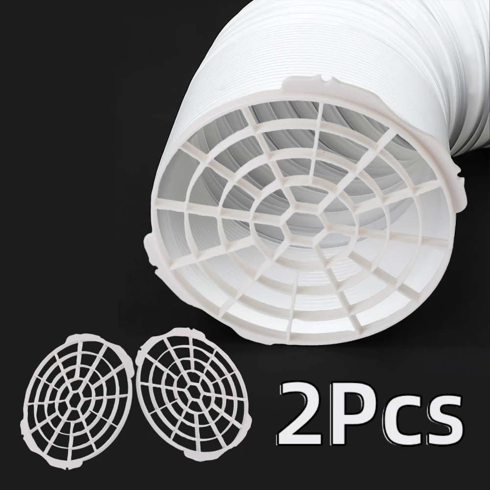 2pcs Round Insect Cover Dustproof Anti-Insect Screen For 130/150mm Air Conditioner Exhaust Duct White Air Conditioner Accessorie