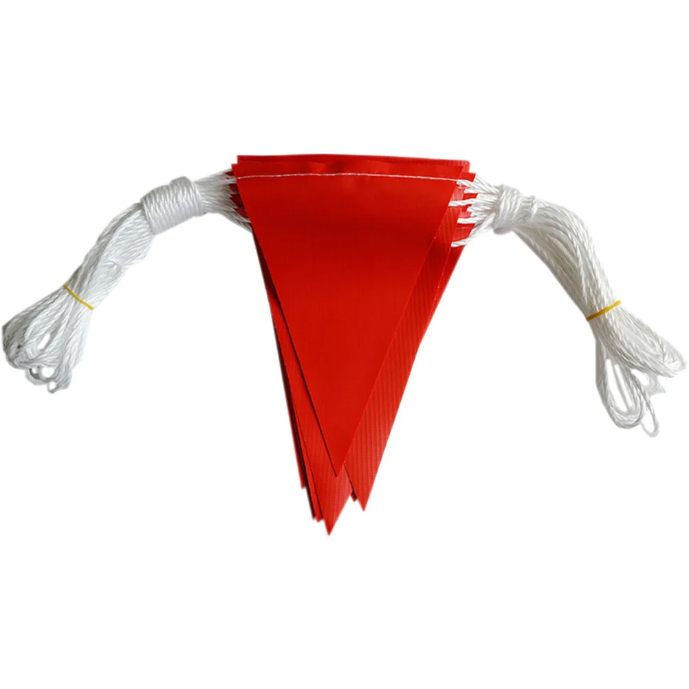 1 String Of Waterproof Pvc Safety Flag Bright Warning Pennant For Roadwork Windproof Traffic Alert Sign Roadwork