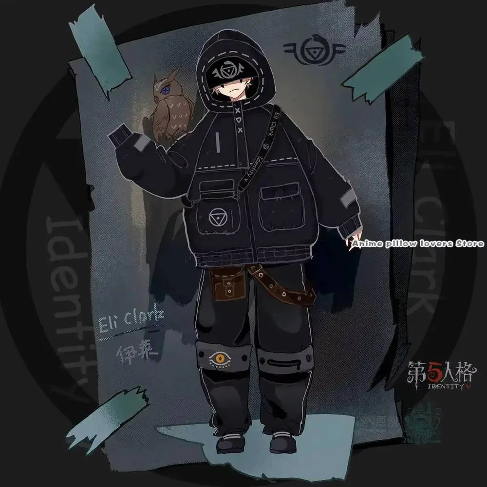 

Game Identity Ⅴ Eli Clark Theme Costume Cosplay Luminous Thin Windbreaker Women Men Anime Student Spring Coat Hooded Jacket