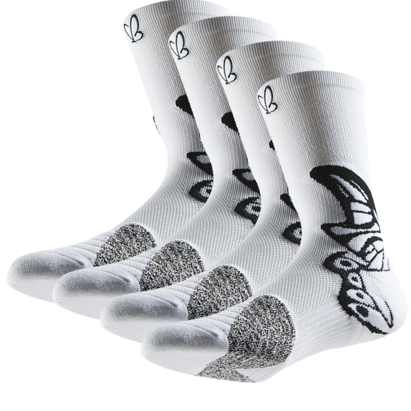 

Veidoorn 2025, спортивные спортивные носки с дизайном бабочки для мужчин и женщин, носки для экипажа на утолщенном каблуке с мягкой подошвой