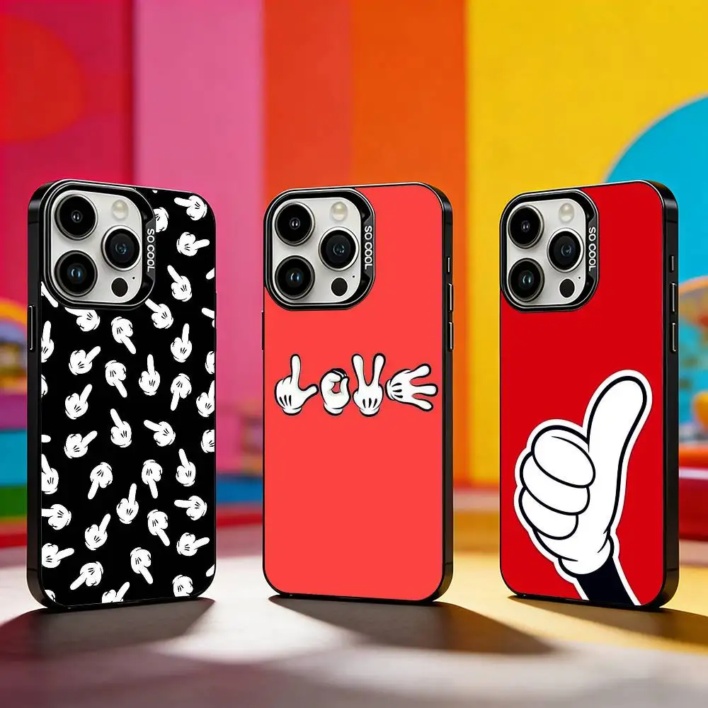 F-Finger Phone Case For iPhone 17,16,15,14,13,12,11 Plus,Pro Max,XS,Colored silver phone case