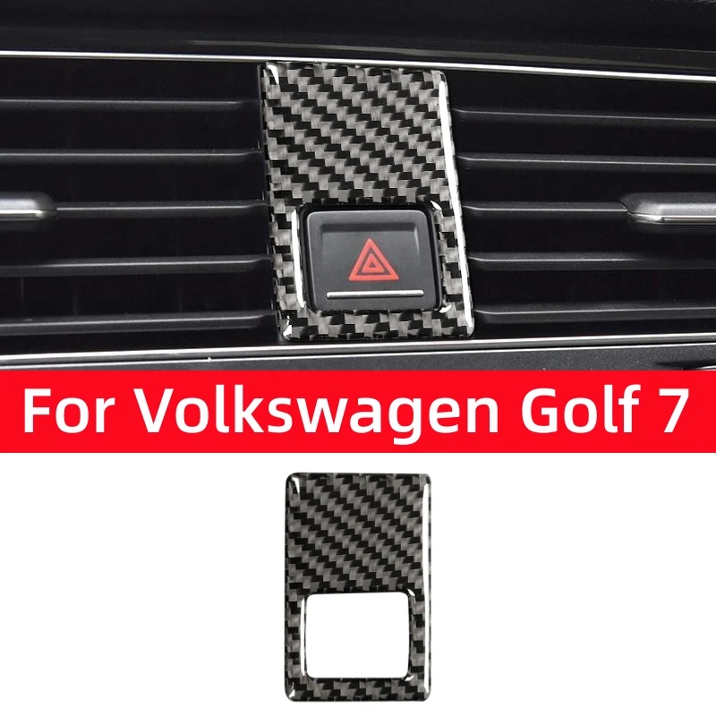 

For Volkswagen Golf 7 Gti R Gte Gtd Mk7 2013-2019 Auto Center Control Emergency Warning Light Cover Sticker Trim Car Accessories