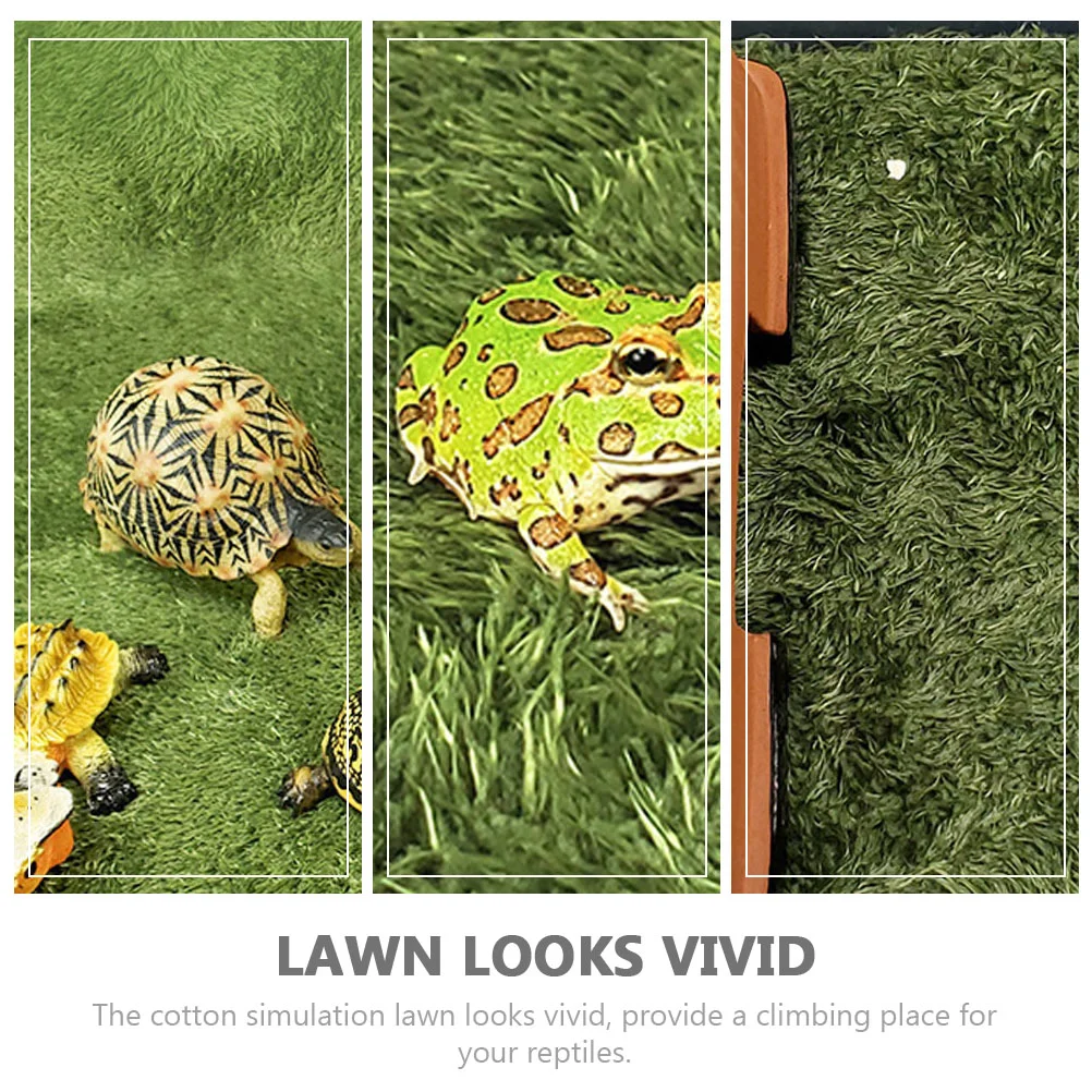 Reclining Pet Carpet Lawn Reptile Bedding Liner Fake Moss Gecko Accessories Lizard