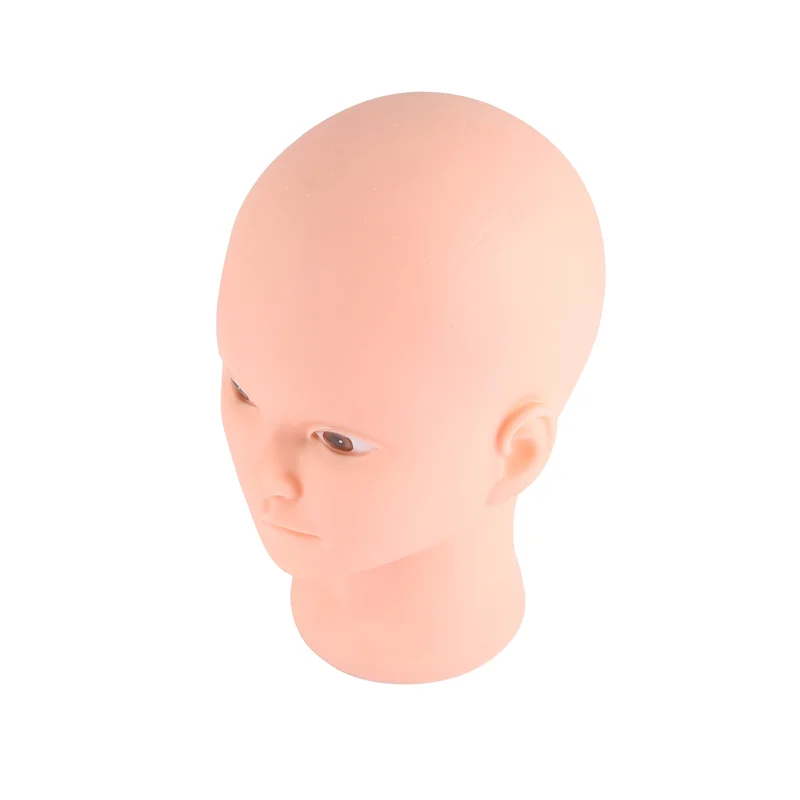 ABMK Beauty Eyelash Extension Practice Training Head For Makeup Cosmetology Soft Silicone Mannequin Manikin Head With Mount Hole