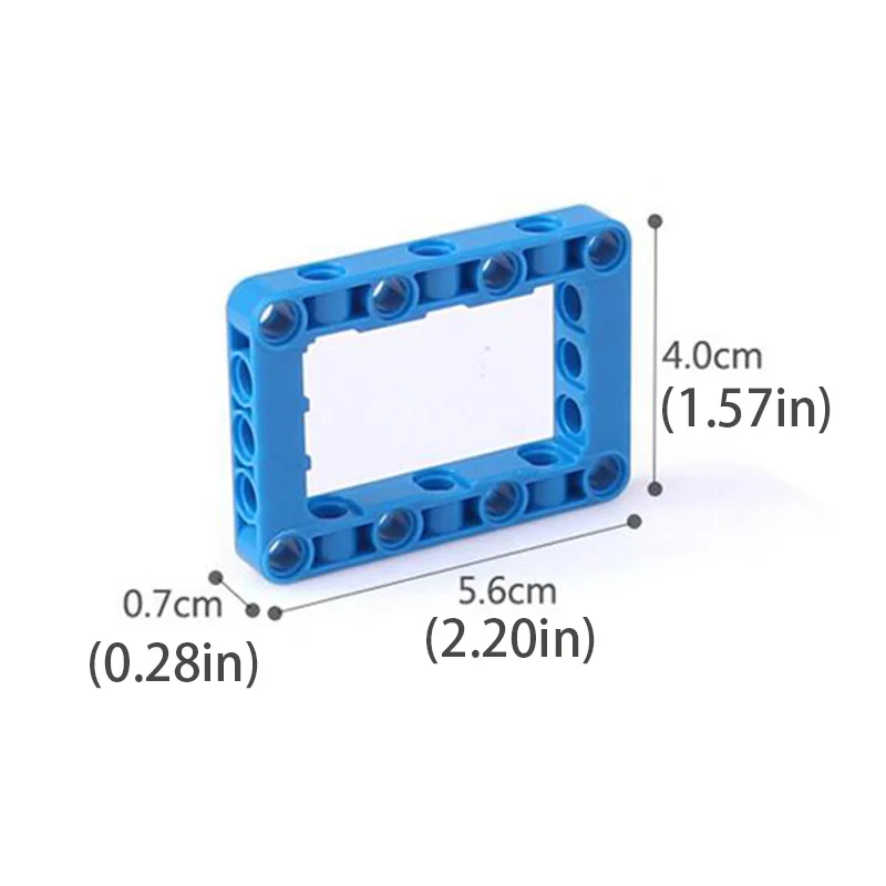 Bloco de construção de feixe de braço 5x7 5x11 buracos, partículas pequenas, acessórios de tecnologia moc, tijolos de emenda diy, blocos compatíveis 64179