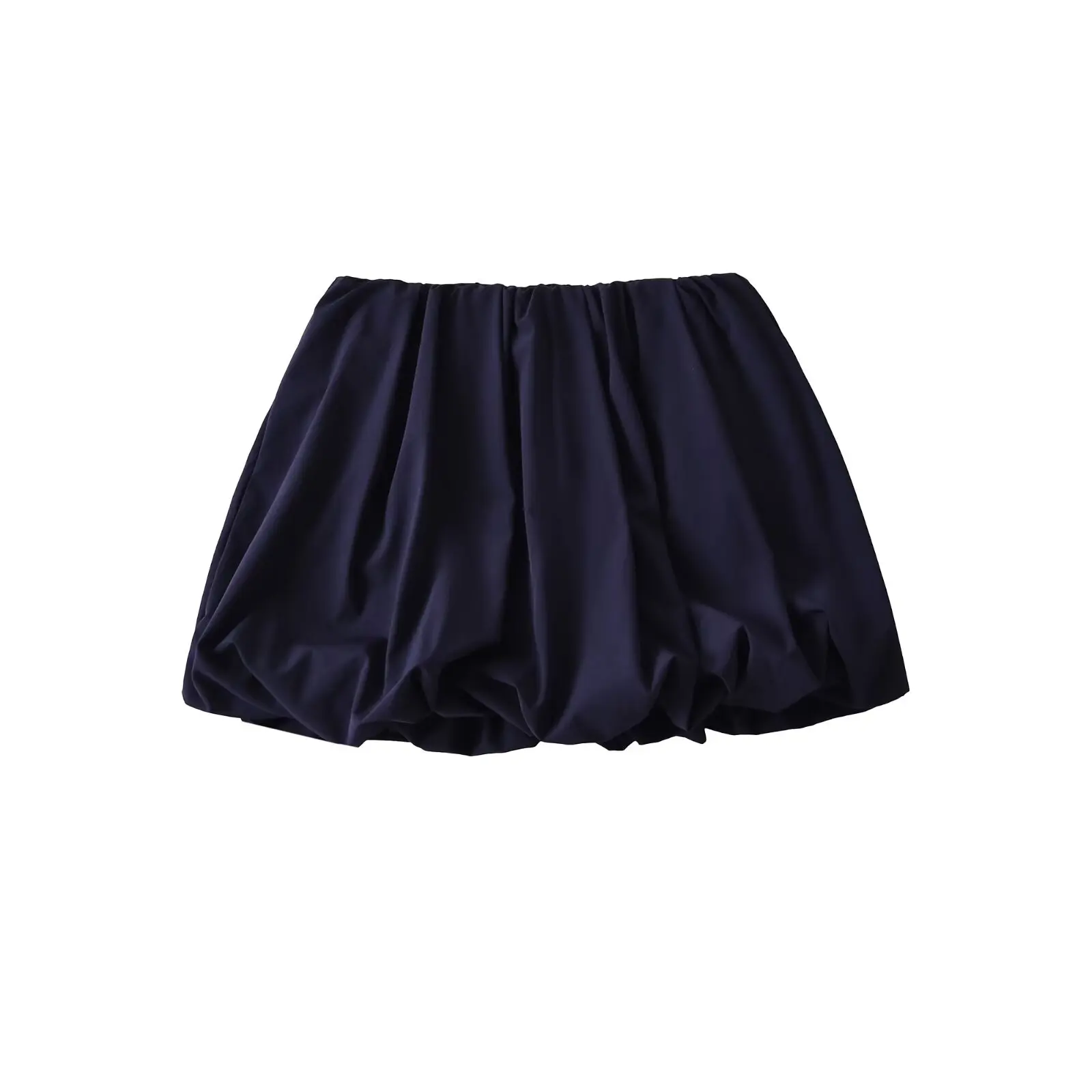 光を遮るAラインミニスカート レディース パフスリーブ 花柄スカート ゴムウエスト ストリートスタイル ナイロン生地 スタンダードフィット 夏 2025