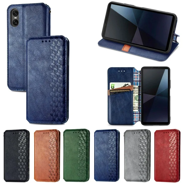 Suitable for Sony Xperia 10 1 VI (2024) V 5 IV III business patterned snap-on artificial leather case for shock protection