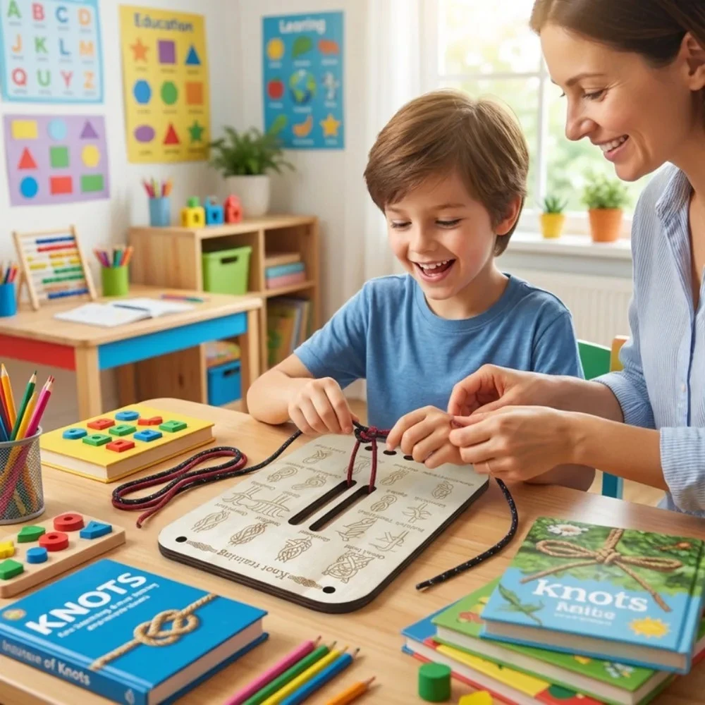 لوح تعلم ربط العقد والحبال للب - مراجعة Camp Utensil Set وسعره