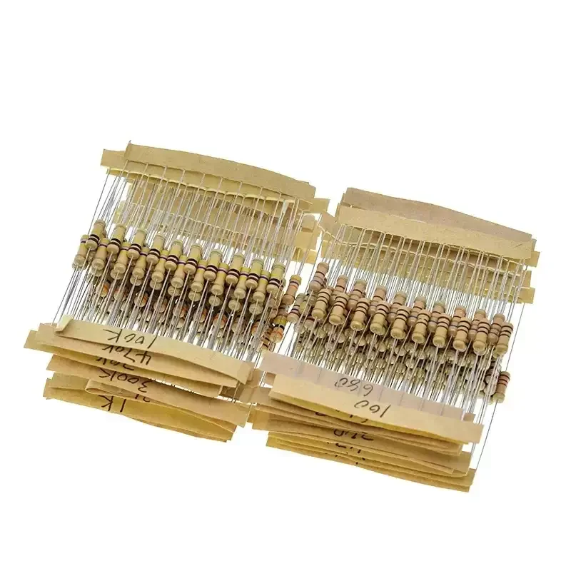 300PCS 1/2W Carbon Film Resistor Assortment 5% Tolerance 1Ohm-10MOhm 30 Values for Electronic Repair DIY Hobbyists Students