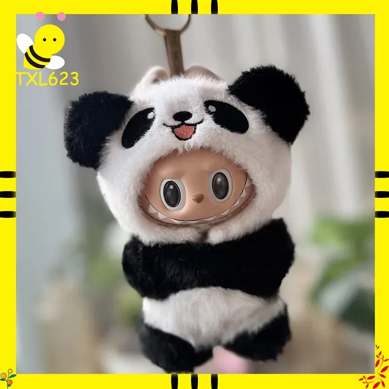 Solo ropa sin muñecas para labubu, conjunto de ropa Panda de primera segunda y tercera generación, ropa de bebé de 17cm, accesorios para muñecas Labubu