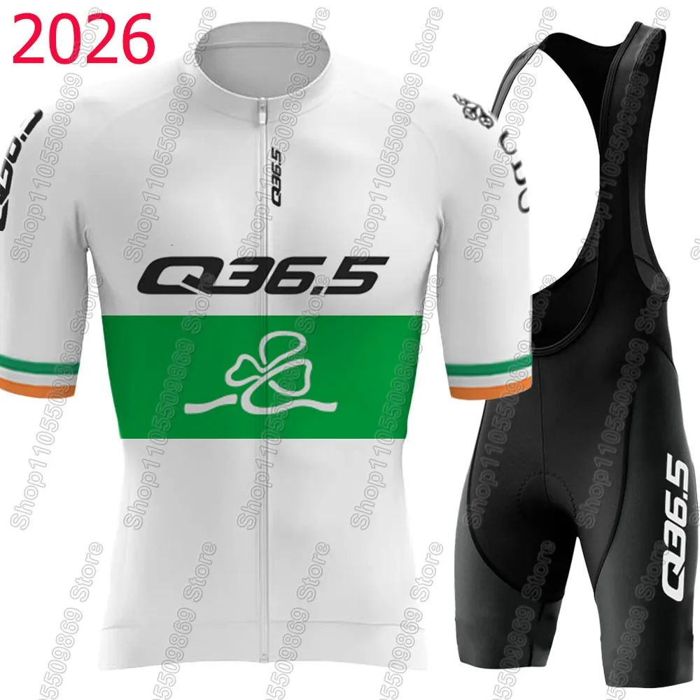 

Q36.5 Irish Cycling Jersey Team 2026 Set Short Sleeve Switzerland Clothing Mens Road Bike Shirts Suit Bicycle Bib Shorts MTB