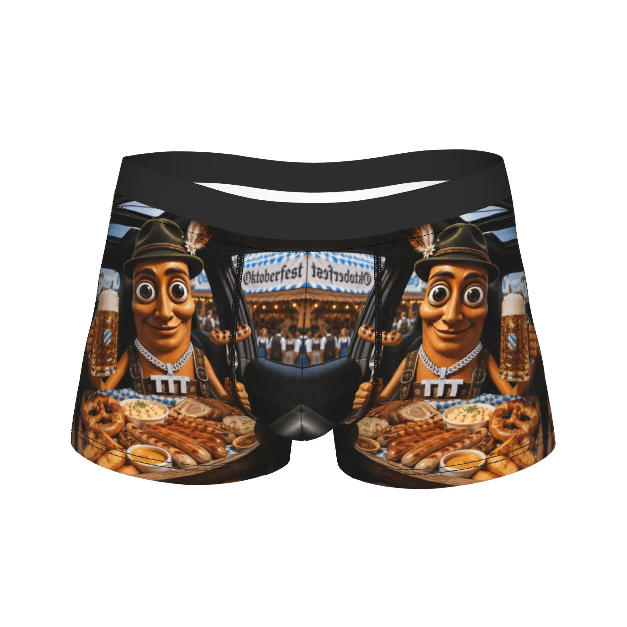 Drive Thru Oktoberfest Feast Tung Sahur Car Mukbang Brainrot Boxershorts 3D Pouch Underwear Boxer Brief Soft Trend Men Panties