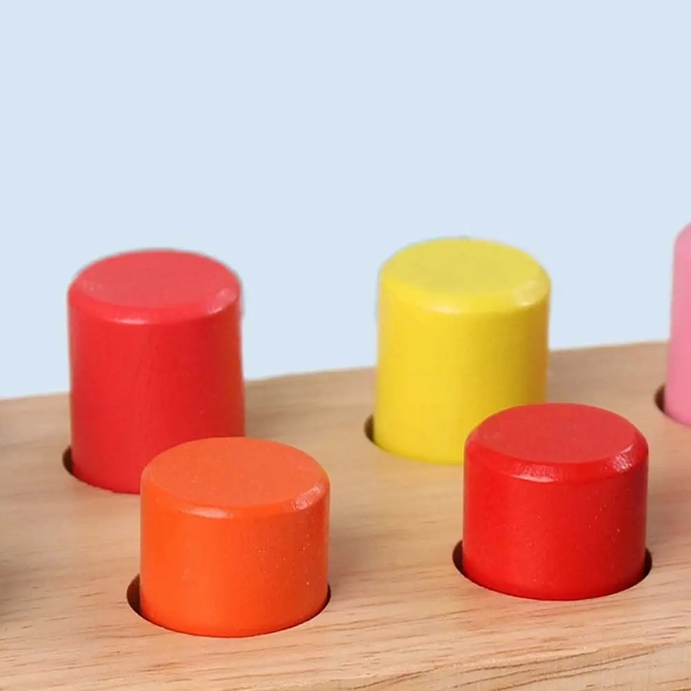 Fine Motor Training Wooden Hammer Toy Color Cognition Sensory Game Montessori Toy Colorful Geometric Figure Early Education Toy