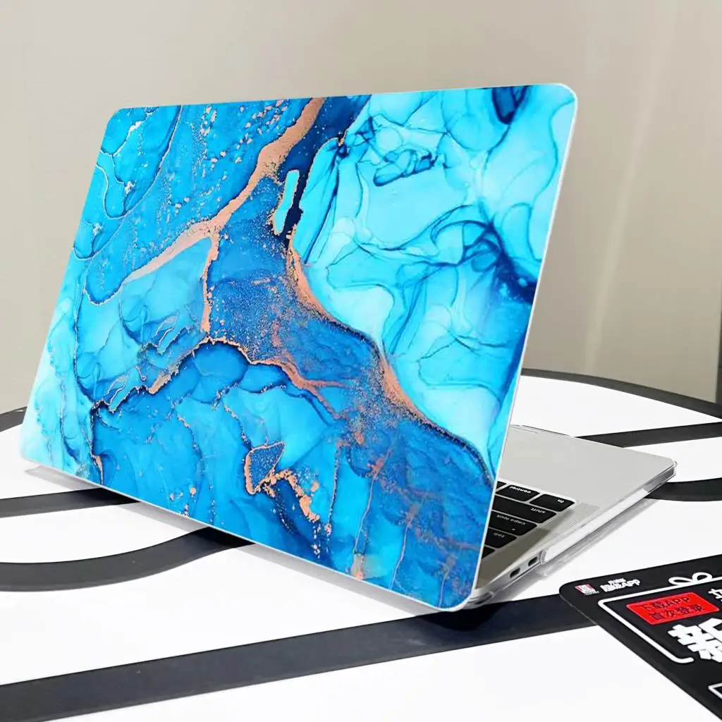 

Laptop Case For Macbook M1 M2 Air 13 15 2023 Pro 14.2 16.2 inchA2681A2179A2337A2338A2442A2289 Touch bar/ID Fashion Stone cover