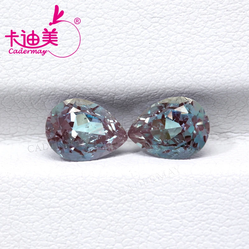 AGL Pear Oval Shape Lab Grown Sapphire Alexander Loose Stones With Inclusions For Rings Necklace Customized Jewelry Making