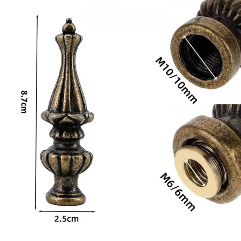 1PC Die-cast Table Lamp and Floor Lamp Decorative Head Antique Bronze Lampshade Bracket Decorative Cap Accessory