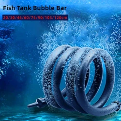 20cm-120cm Air Stone Strip Fish Tank Bubble Bar Elastyczna różdżka do akwarium Fish Tank Air Curtain Wall Decor 에어 Bravo프 aquario