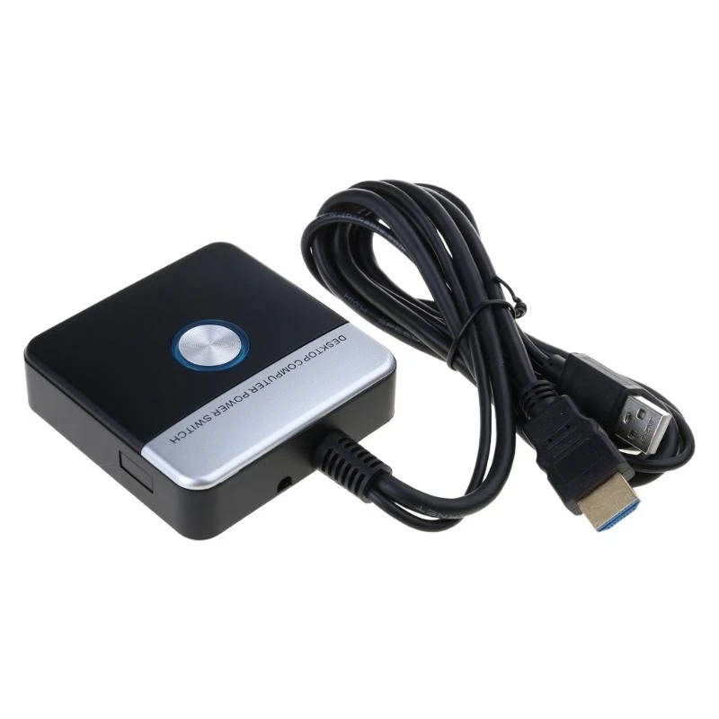 

External PC Case External Power Button with USB Hub LED Mobile Switcher