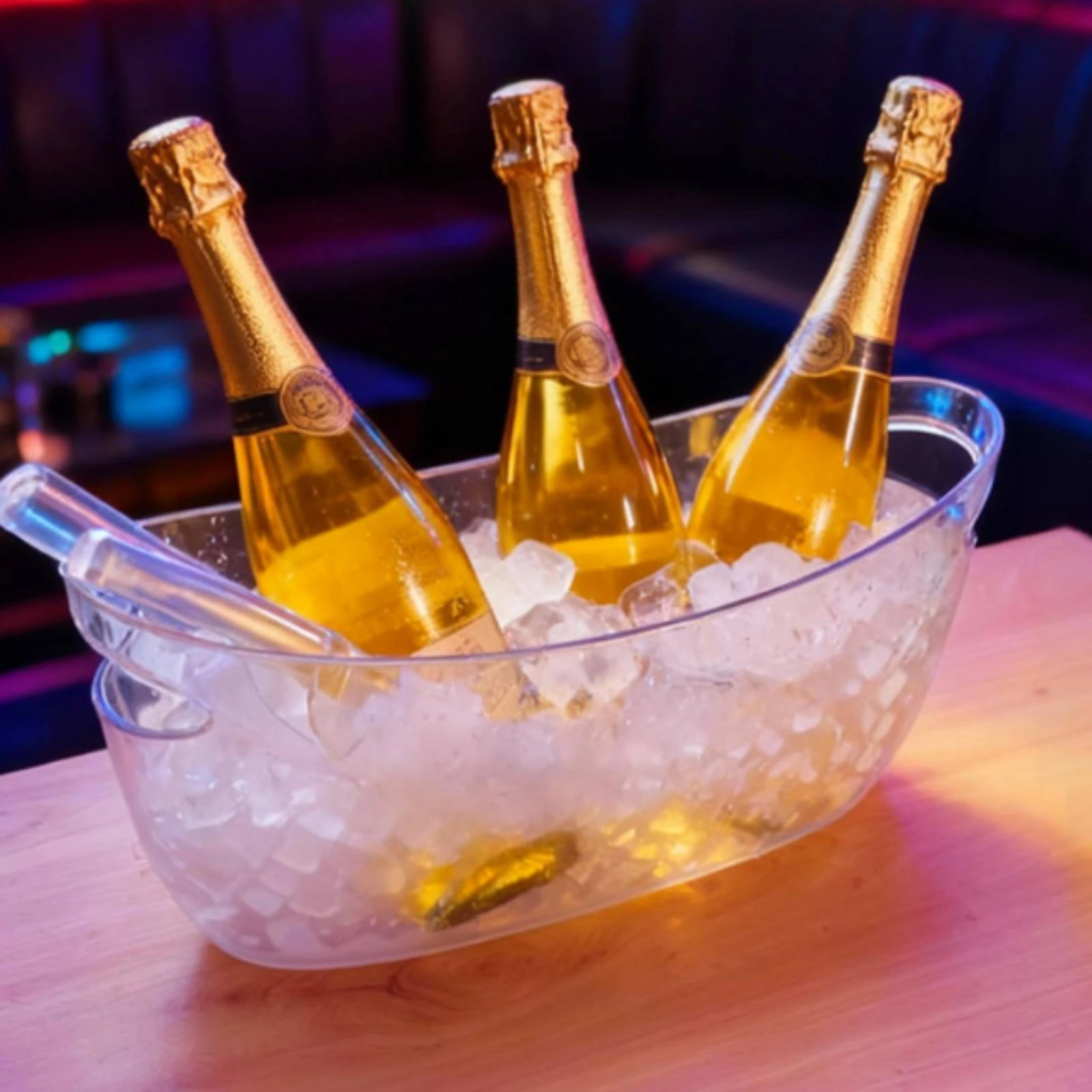 Boat-Shaped Ice Container Large Capacity Wine Cooler Container Beverage Tub Plastic Sturdy for Hosts, Parties, Home Bar