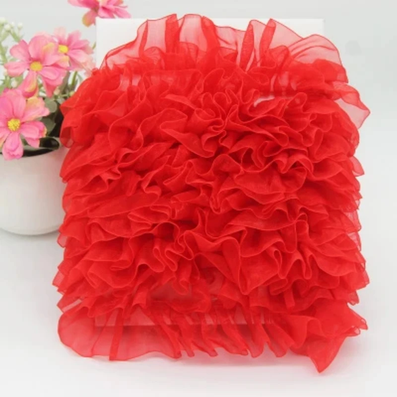 Soft 4CM Wide Pleated Tulle Fine Lace Ribbon Ruffle Trim Collar Applique DIY Crafts Dress Clothes Skirt Pet Bib Sewing Fabric