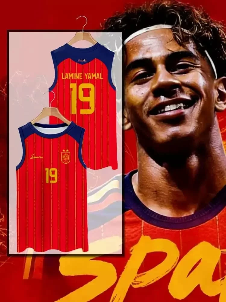 2026 Spanish Team Yamal Player Edition Football Shirt, Quick Drying Short Sleeved Vest, Men's and Women's Family Kids Tees 3d 26