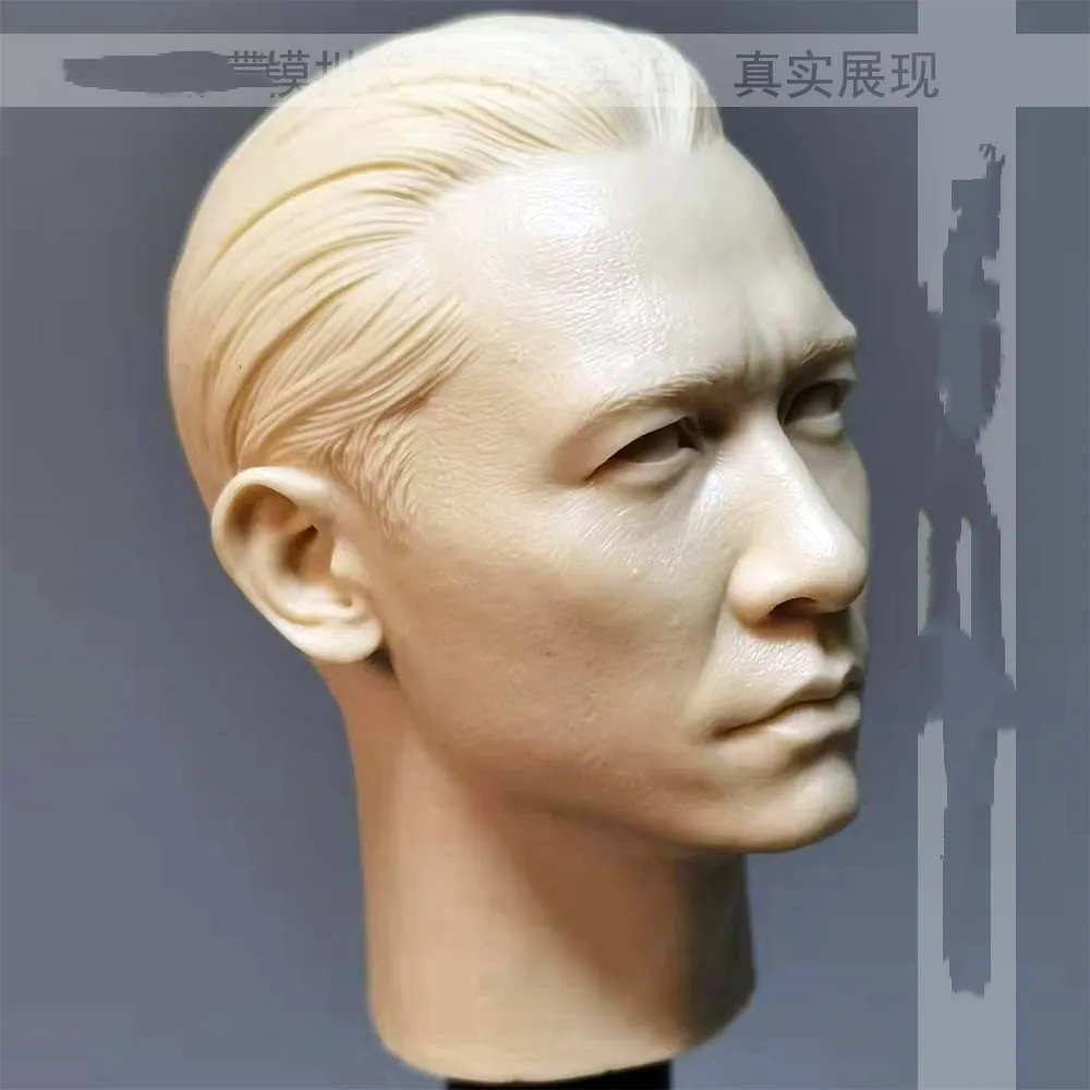 Maschio Testa Intaglio Scala 1/6 Tony Leung Chiu Wai Cantante Asia stella Non Verniciato Modello Soldato Modello di Bambola Action Figure Giocattoli
