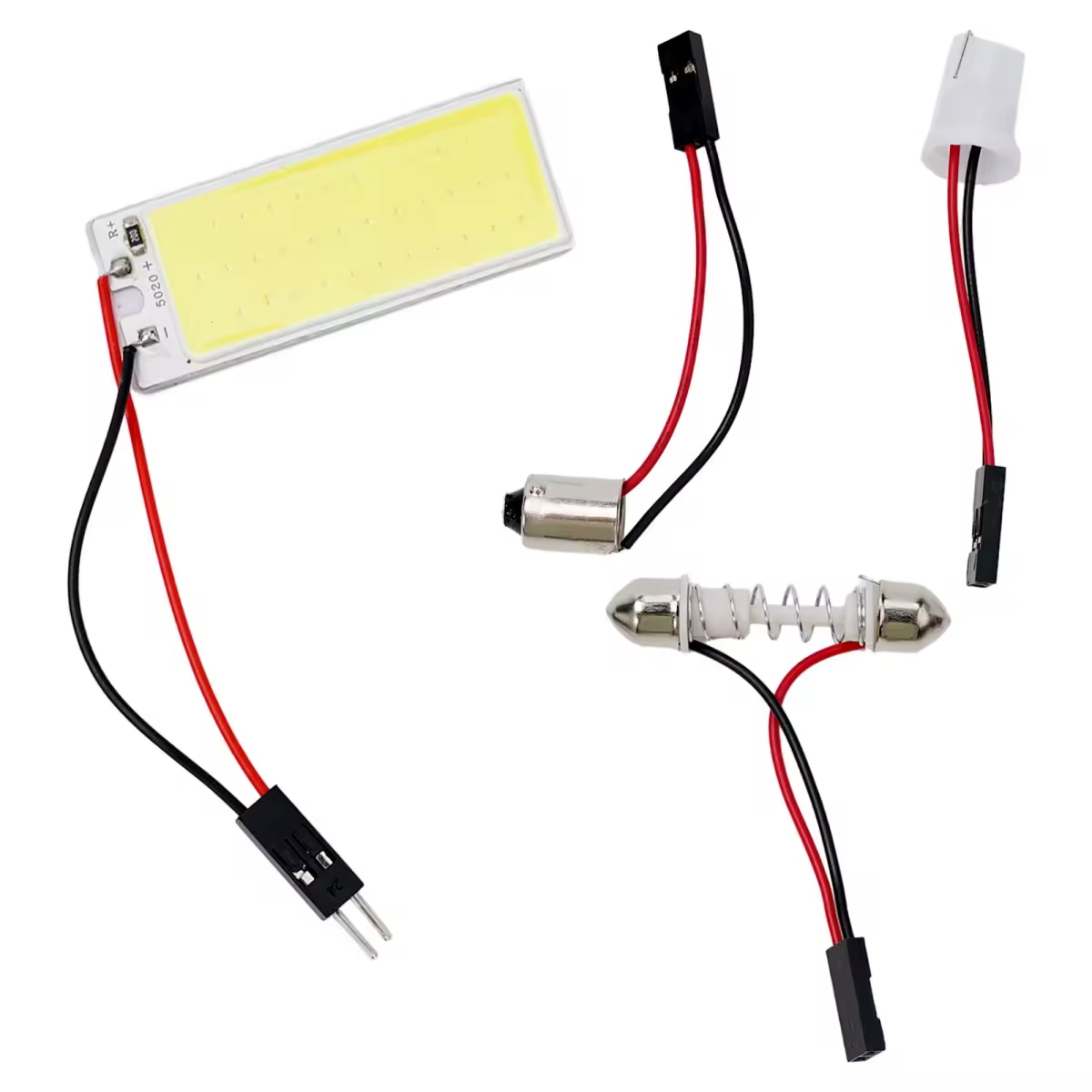 פאנל תאורה LED לתקרה פנימית של רכב 6000K לבן COB עם מתאם תאורה לתקרה פנימית של רכב 16/24/36/48 LED