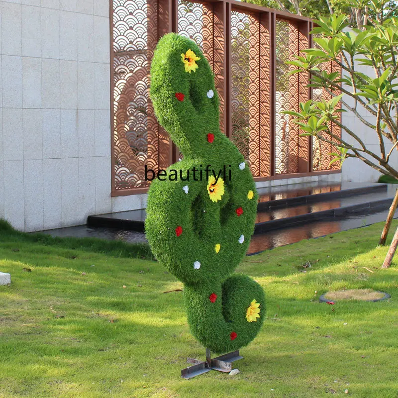 Outdoor Green Plant Notes GRP Sculpture Flower Garden Landscape Real Estate Art Gallery Park Lawn Decorations Ornaments