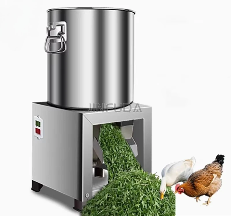 Stainless Steel Electric Vegetable Grinder Machine Feed Chopper for Poultry Farming Stainless Steel Cutter for Grass Leaves
