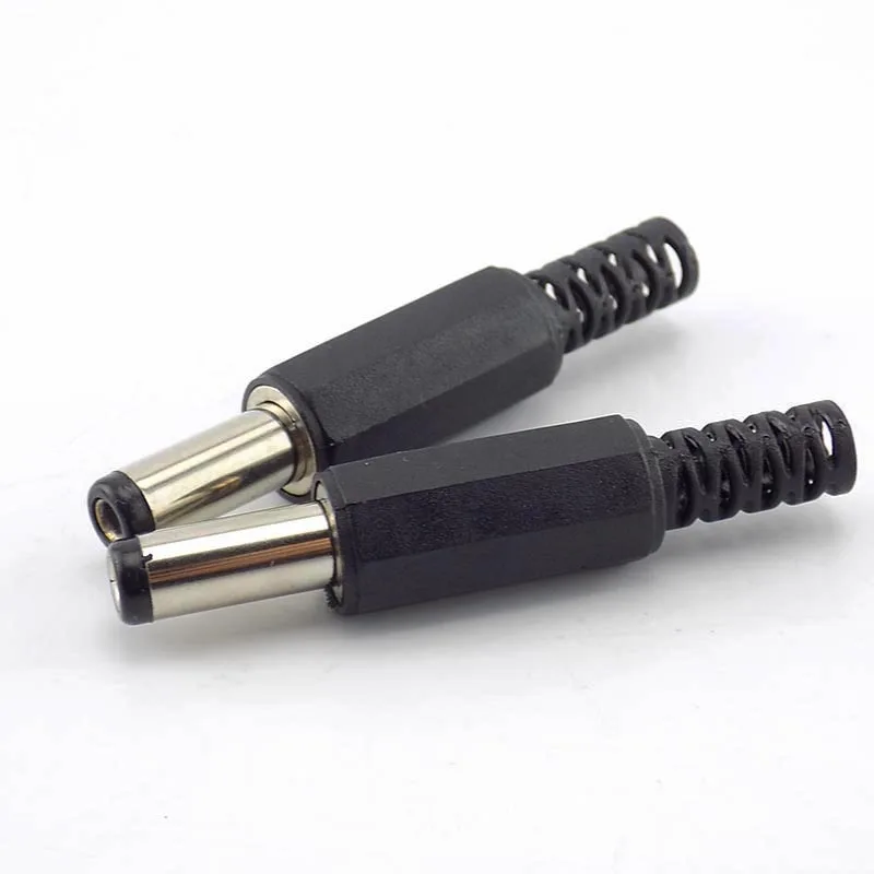100Pcs 5.5x2.1mm DC male Jack Extension cable cord adaptor connector For Cctv Camera Jack Plug Adapter C6