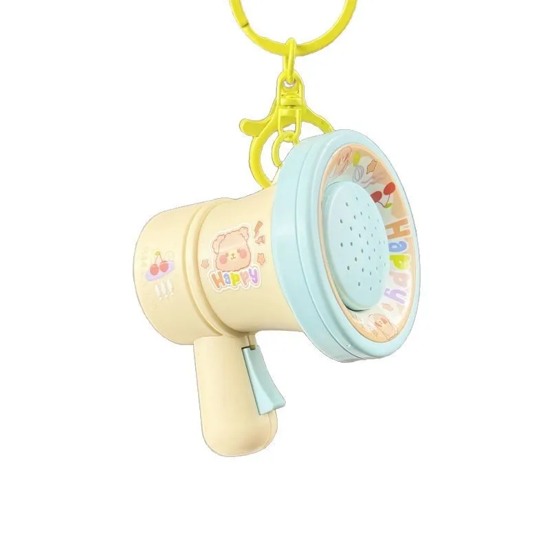 Mini drôle mégaphone enregistrement porte-clés pendentif enfants haut-parleur portable amplificateur enregistreur cartable pendentif porte-clés jouets