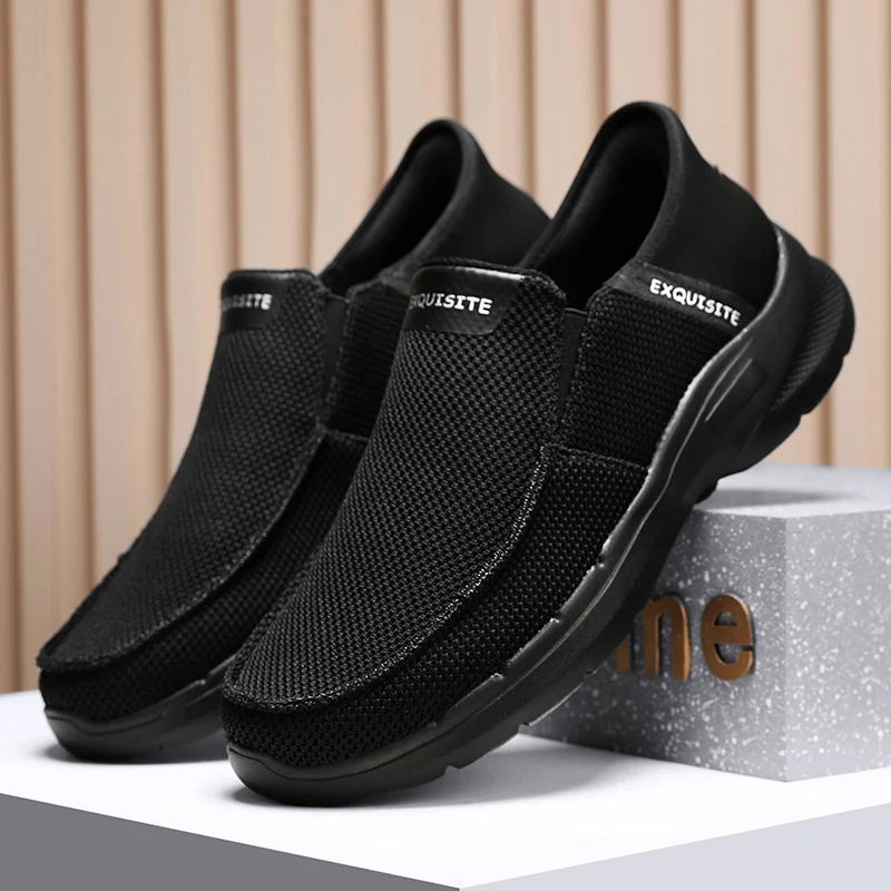 

Summer Mesh Shoes Men Slip On Shoes Casual Sneakers Loafers Big Size 47 48 Breathable Lightweight Soft Comfortable