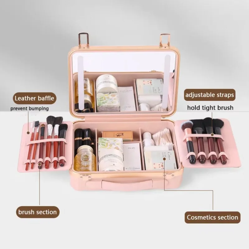 多機能磁気リップスティックケース 新しい空のメイクボックス メイクブラシケース プロ仕様 防塵プラスチック化粧品ケース