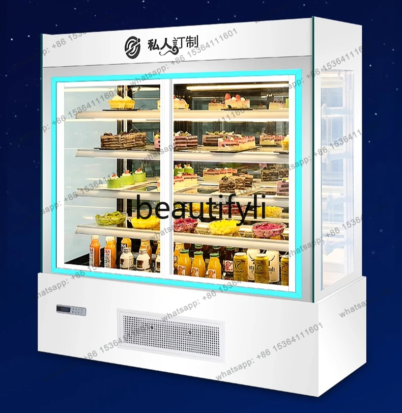 Vertical second generation, cake display cabinet, large capacity West Point refrigerator, commercial bread baking