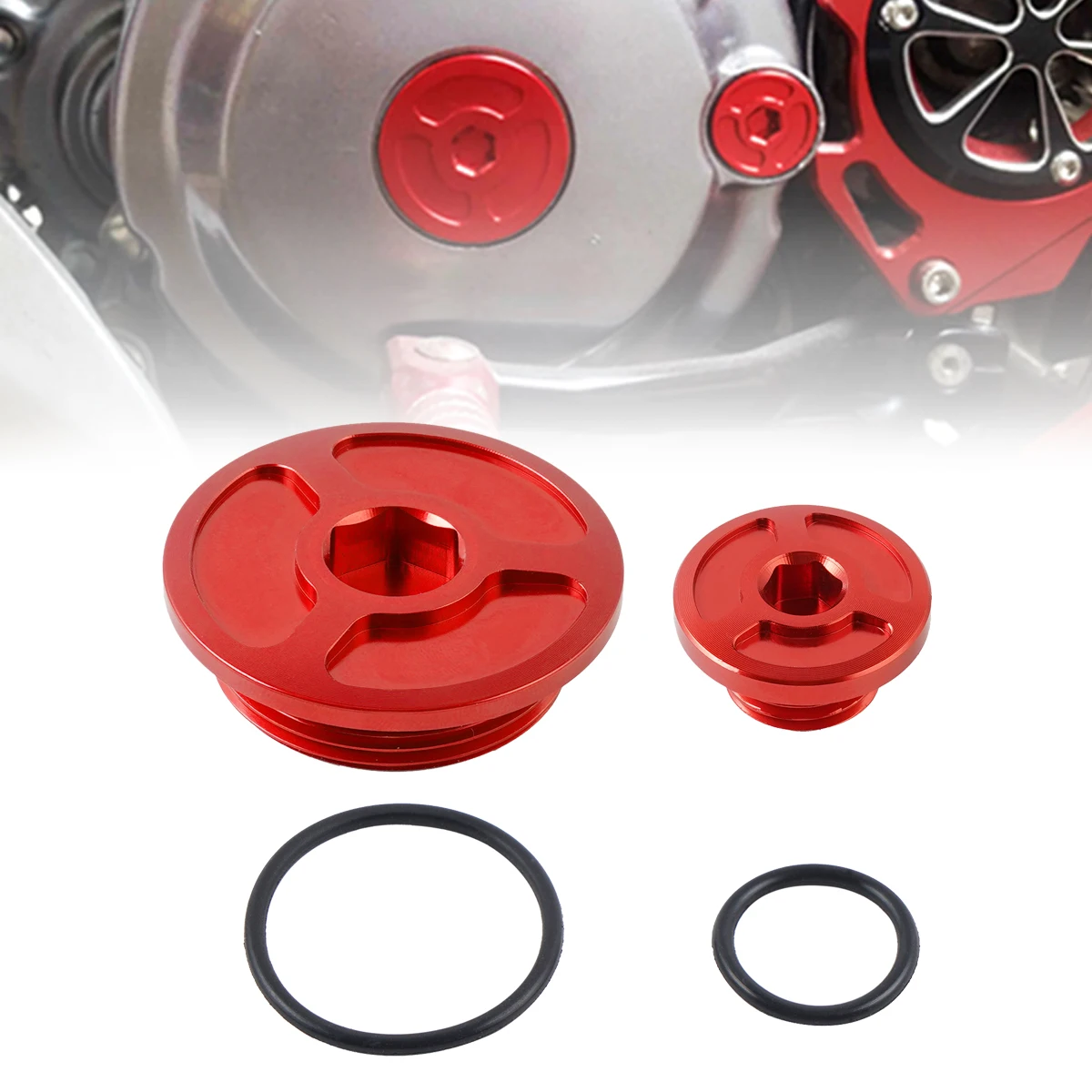 For Honda CRF1000L CRF250R CRF450R CRF450X CRF 250L/M 250RALLY 230R 150R Motorcycle Engine Timing Plug Cap Crankcase Cover Screw view 2