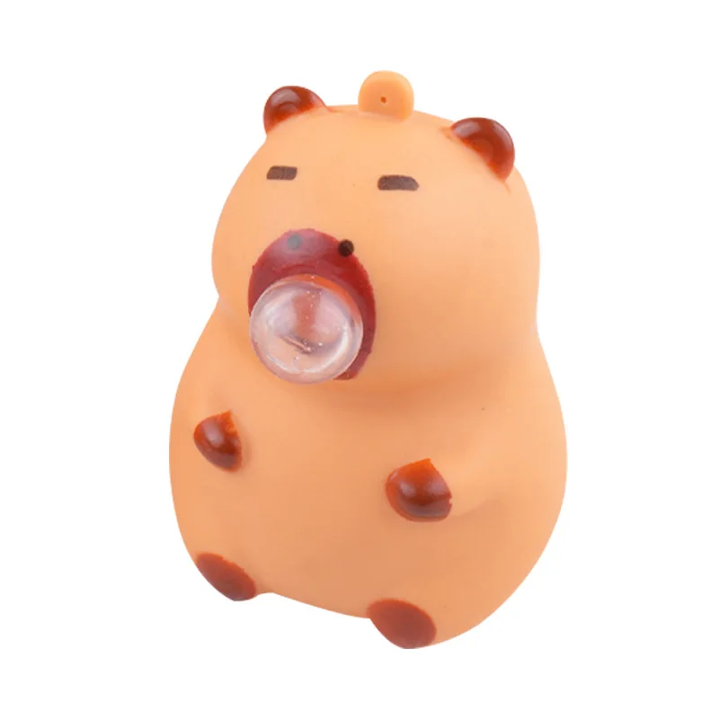 Cute Capybara Pinch Toy Spit Bubble Funny Relax Ball Sensory Fidget Toys Small Squeeze Ball Toys For Kids Aldult Gift