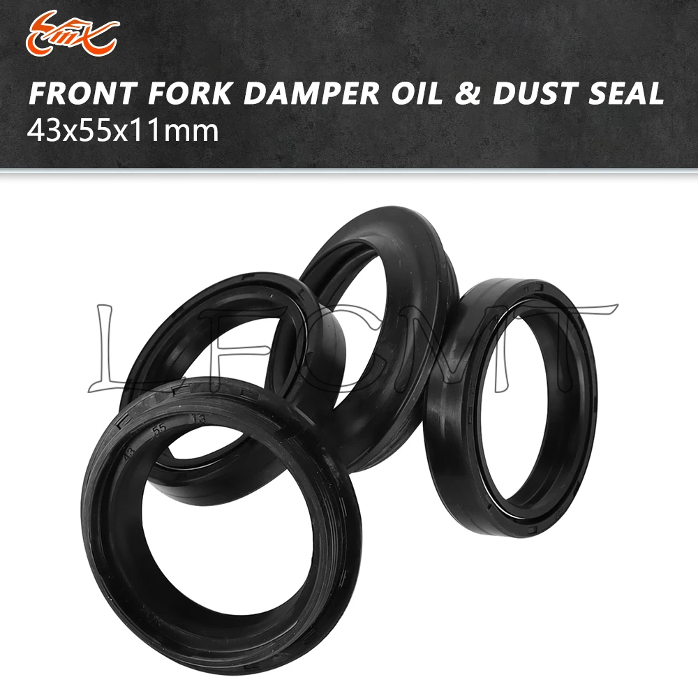 

43x55x11 Front Fork Shock Oil Seal Dust Seal Fit for DUCATI MONSTER MULTISTRADA 1000 1100 S 1198 1299 PANIGALE R 748R 749R 1098R