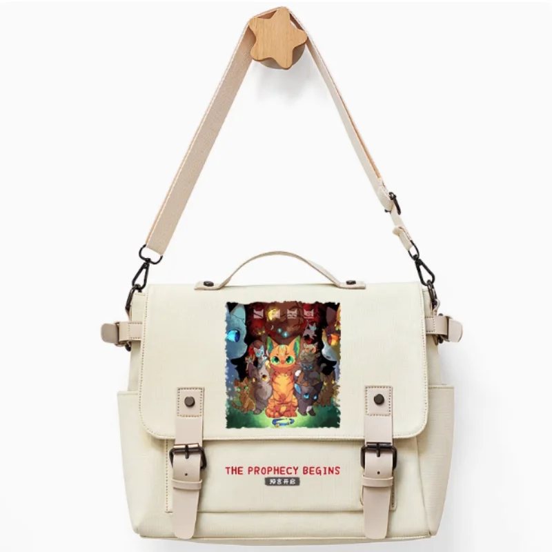 

Anime Warriors Cat Bag Unsix Fashion Casual Teenagers Crossbody Student Messenger Handbag 2328